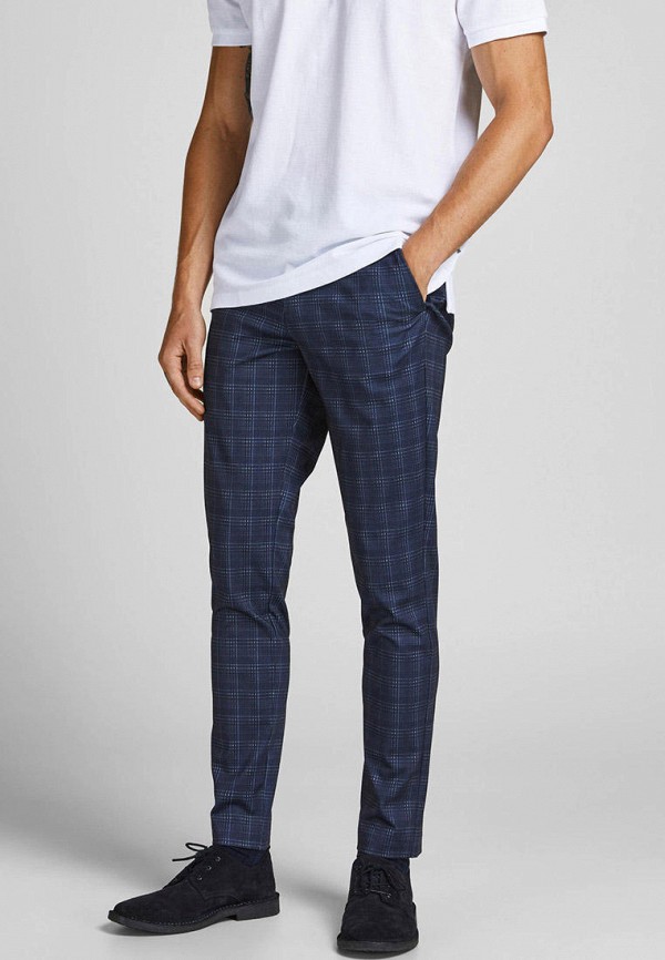 

Брюки Jack & Jones, Синий, MARCO PHIL TRUE NAVY CHECK