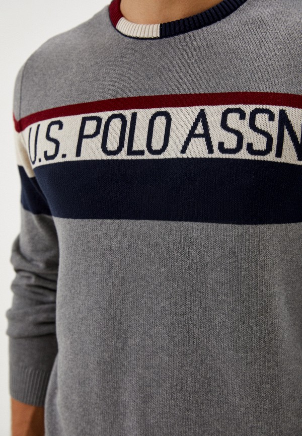 Джемпер U.S. Polo Assn. цвет серый  Фото 4