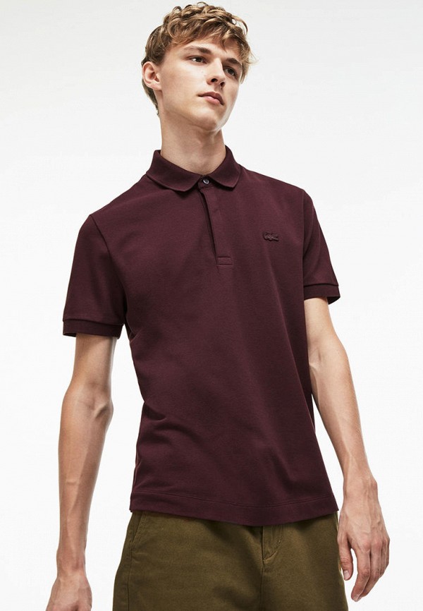 

Поло Lacoste, Бордовый, Lacoste MP002XM1I0DB