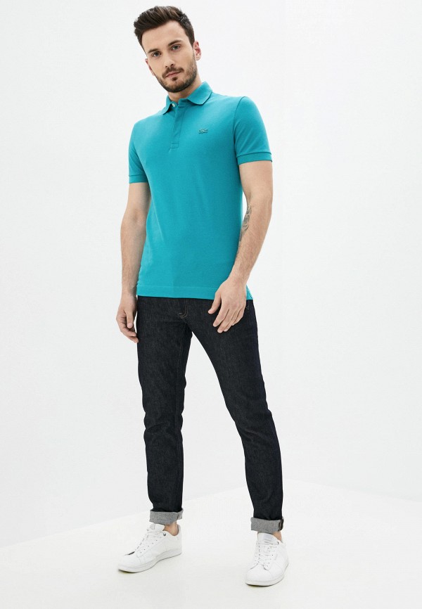 

Поло Lacoste, Бирюзовый, Lacoste MP002XM1I0YM