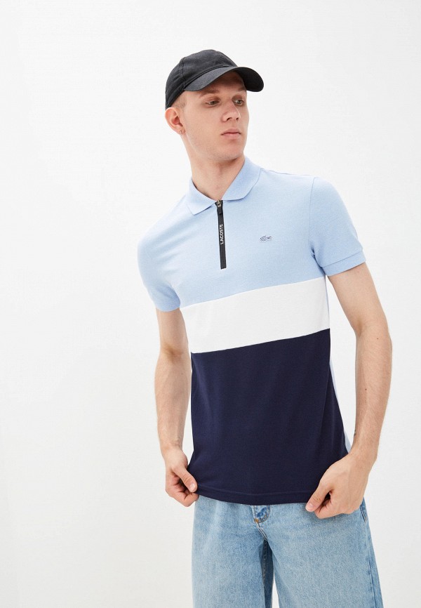

Поло Lacoste, Голубой, Lacoste MP002XM1I0ZF