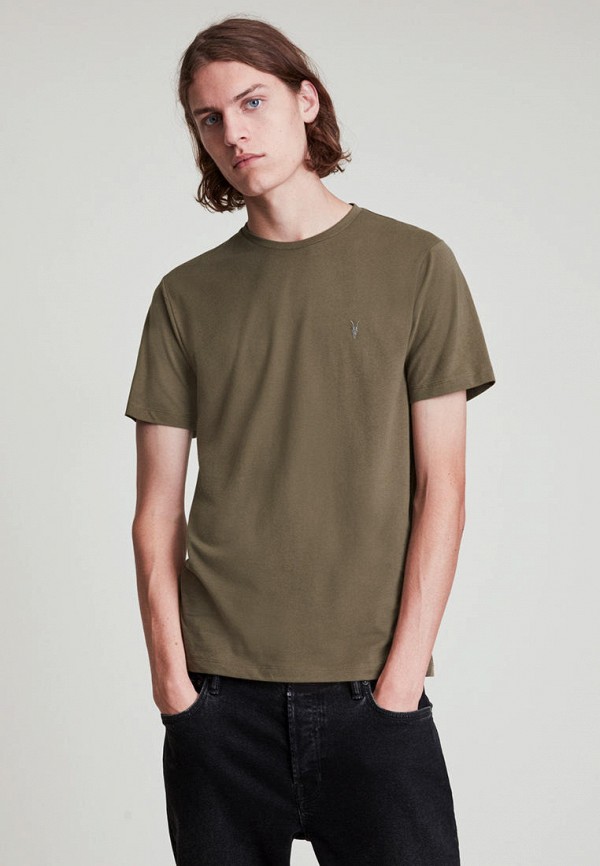 

Футболка AllSaints, Коричневый, BRACE SS CREW