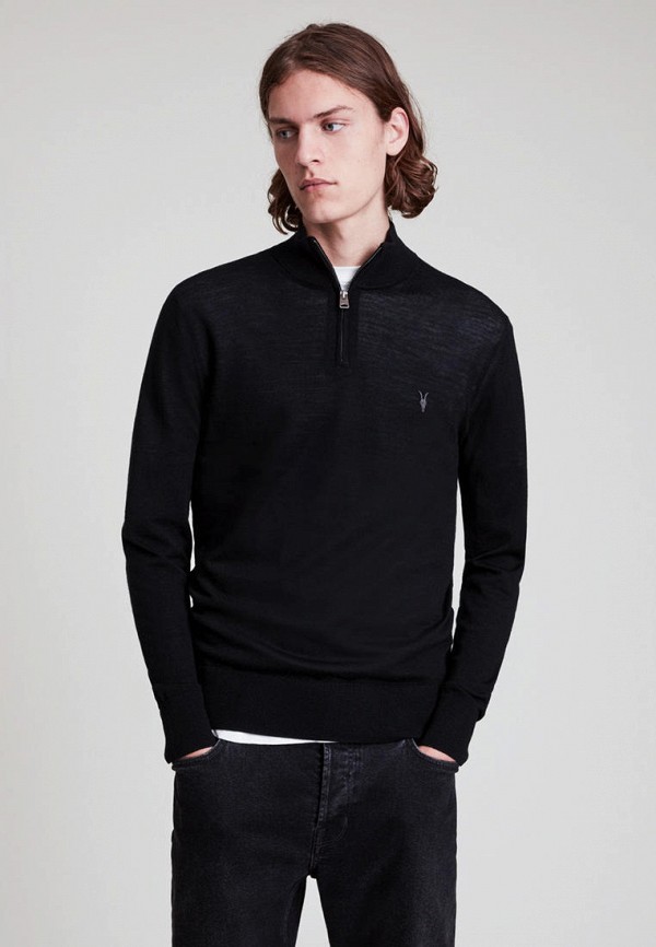 

Джемпер AllSaints, Черный, MODE MERINO ZIP FUNN