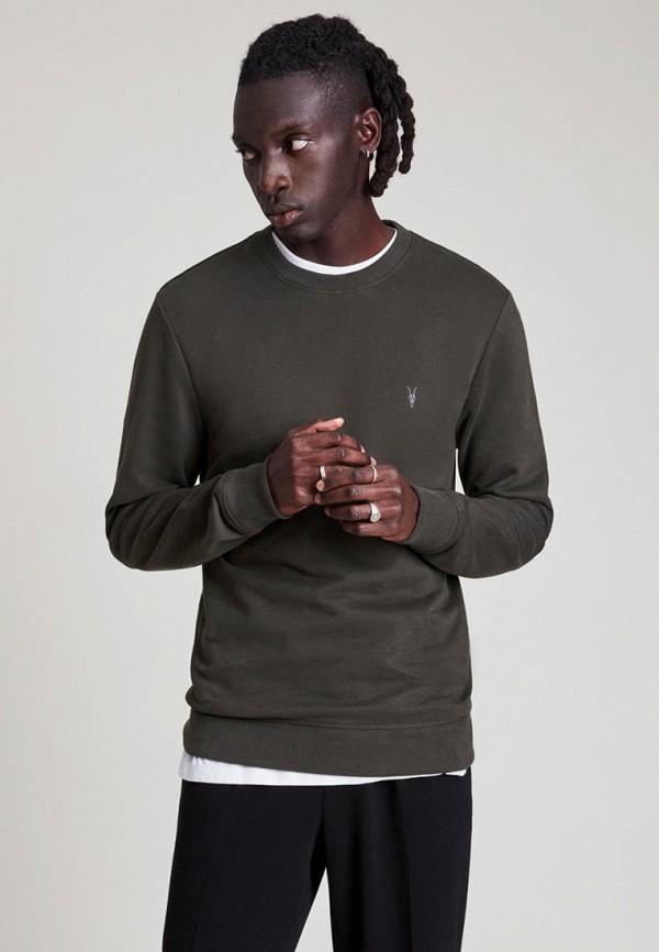 

Свитшот AllSaints, Коричневый, RAVEN CREW