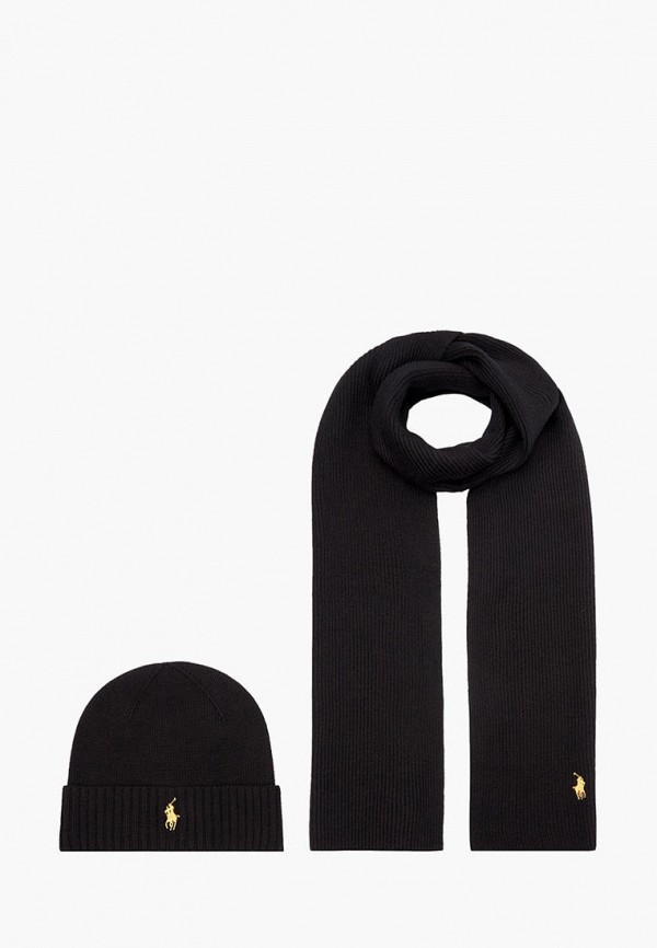 

Шапка и шарф Ralph Lauren, Черный, Ralph Lauren MP002XM1I23K