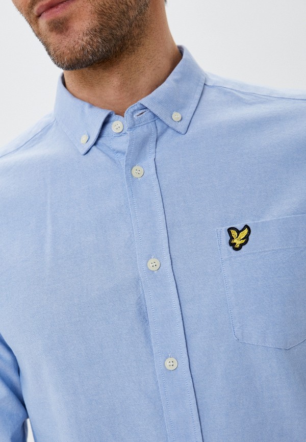 Рубашка Lyle & Scott цвет голубой  Фото 4