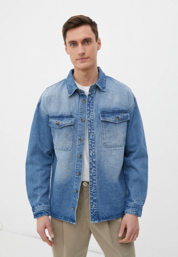 Куртка джинсовая Finn Flare голубого цвета