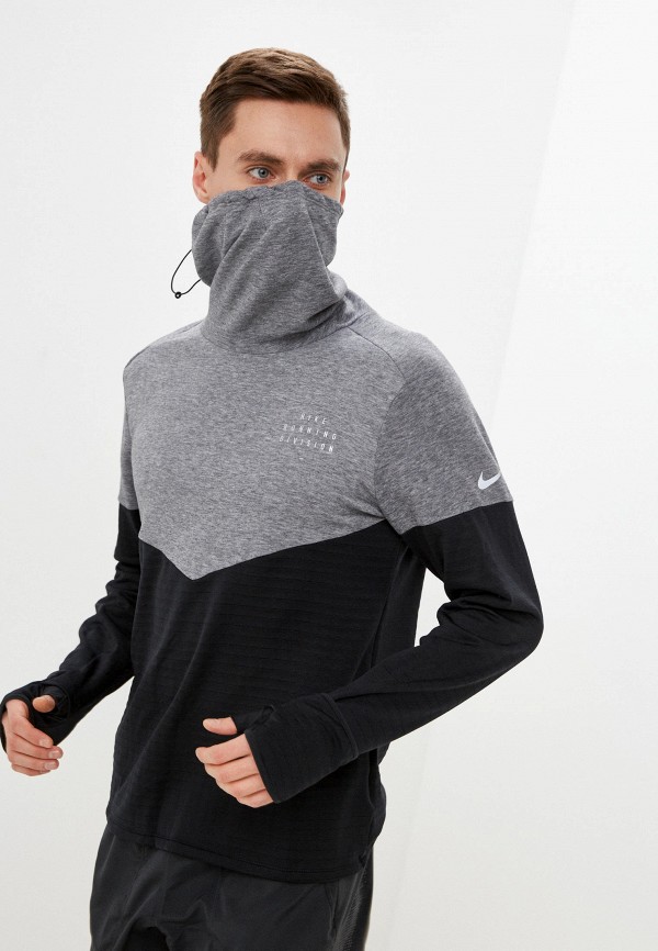 

Лонгслив спортивный Nike, Серый, M NK TF RUN DVN SPHR ELMNT TOP
