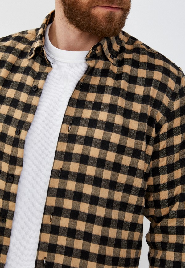 Рубашка Bawer бежевый, размер 46, фото 4