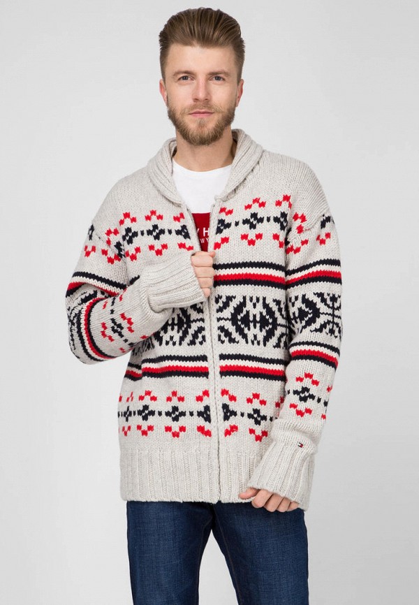 

Кардиган Tommy Hilfiger, Серый, FAIRISLE RELAXED FIT SHAWL CARDI