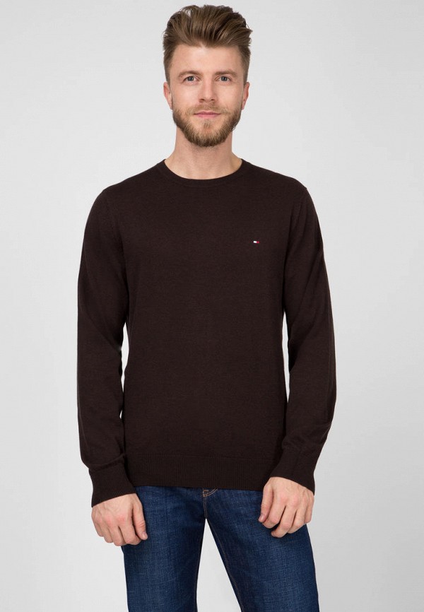 

Джемпер Tommy Hilfiger, Коричневый, COTTON SILK CNECK