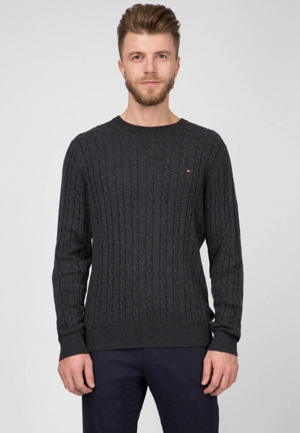 

Джемпер Tommy Hilfiger, Серый, CLASSIC COTTON BLEND CABLE CNECK