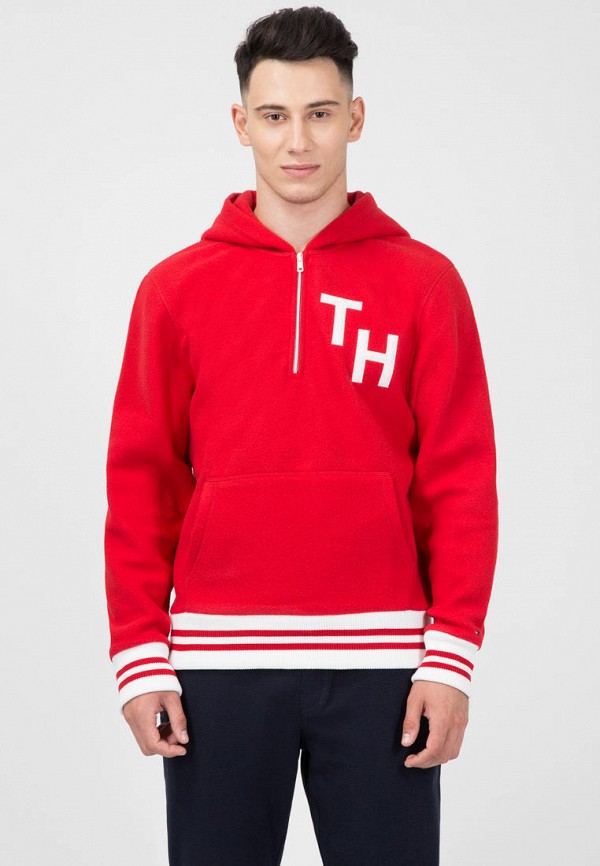 

Толстовка Tommy Hilfiger, Красный, RELAXED FELTED FLEECE HOODIE