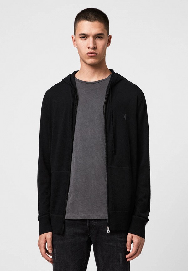 

Толстовка AllSaints, Черный, MODE MERINO ZIP HOOD
