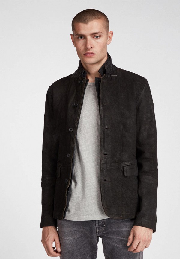 

Куртка кожаная AllSaints, Черный, SURVEY LTHR BLAZER