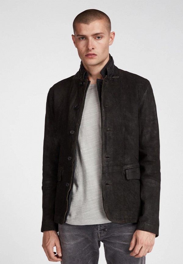 Куртка кожаная AllSaints, Черный, SURVEY LTHR BLAZER