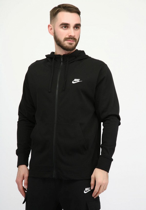 

Толстовка Nike, Черный, M NSW CLUB HOODIE FZ JSY