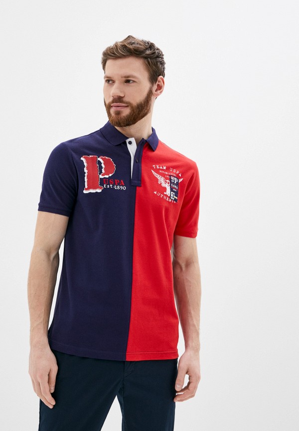 Поло U.S. Polo Assn. цвет синий 