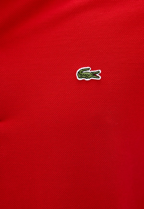 Поло Lacoste цвет красный  Фото 4