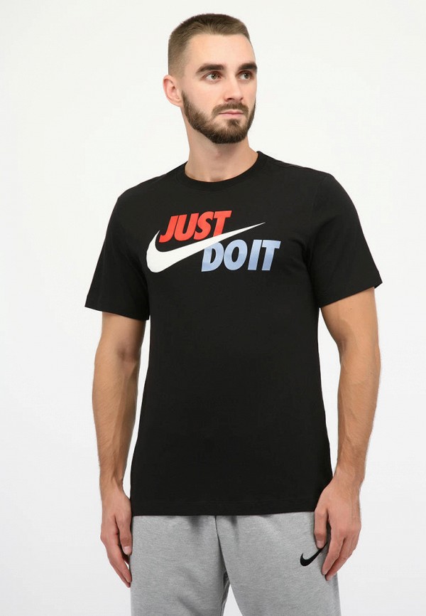 

Футболка спортивная Nike, Черный, NSW TEE JUST DO IT SWOOSH