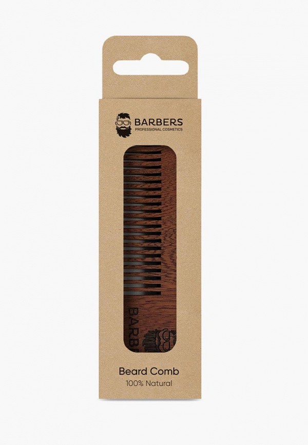 

Гребень Barbers, Коричневый, для бороды и усов