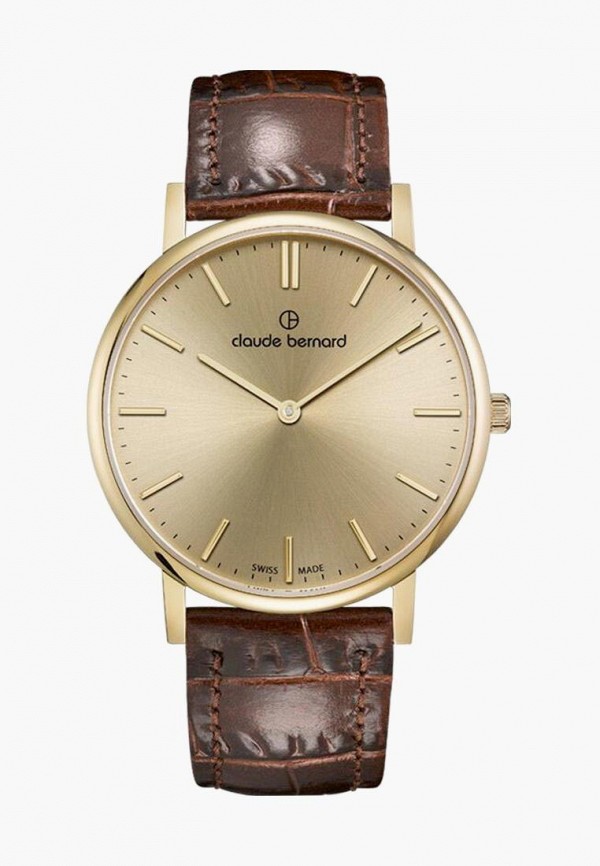 

Часы Claude Bernard, Коричневый, Slim line