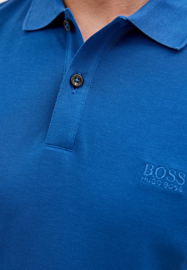 Поло Boss цвет синий  Фото 5