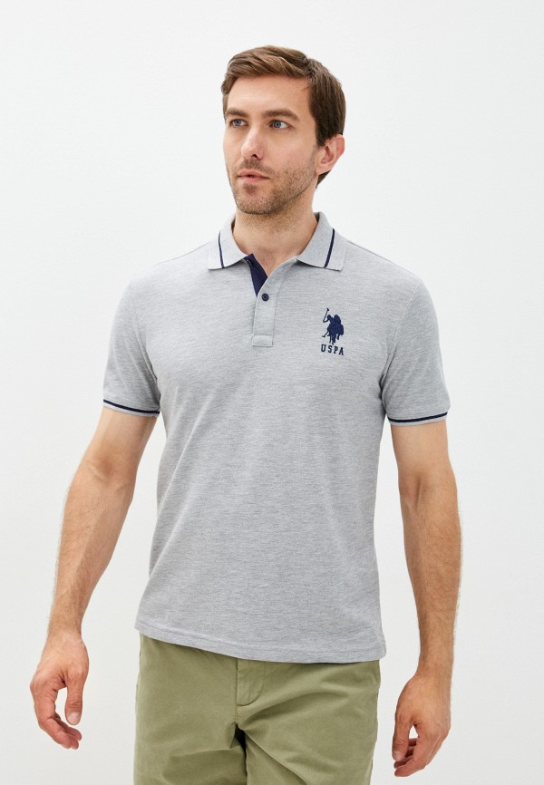 

Поло U.S. Polo Assn., Серый