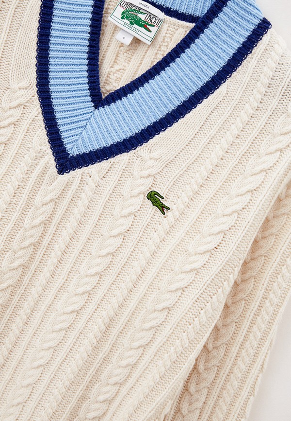 Пуловер Lacoste цвет белый  Фото 3