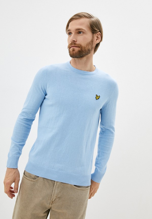 

Джемпер Lyle & Scott, Голубой, Crew Neck Cotton Merino Jumper