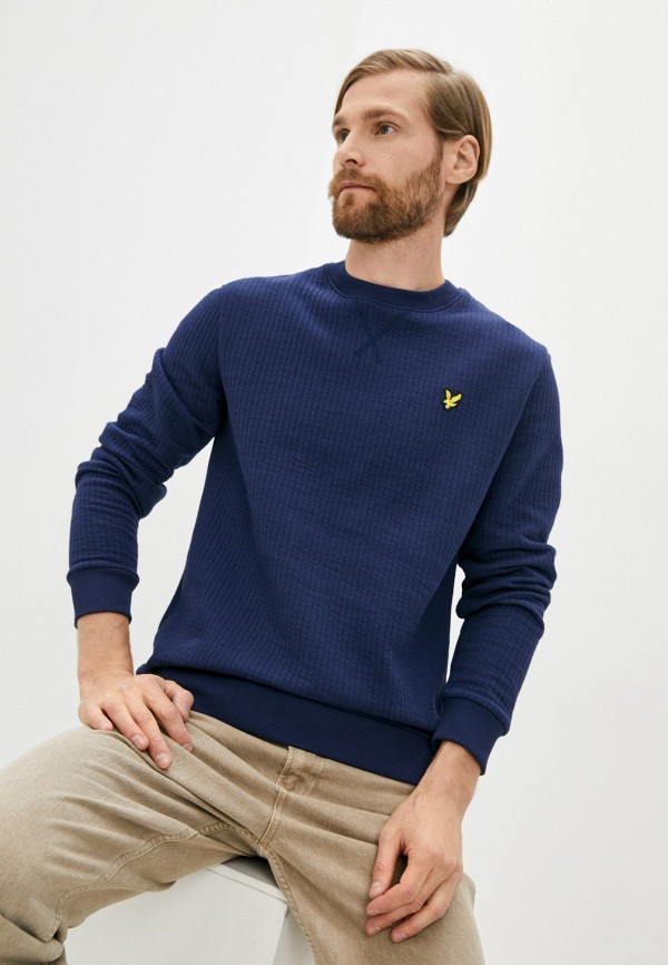 

Свитшот Lyle & Scott, Синий, Ribbed Jersey Sweatshirt