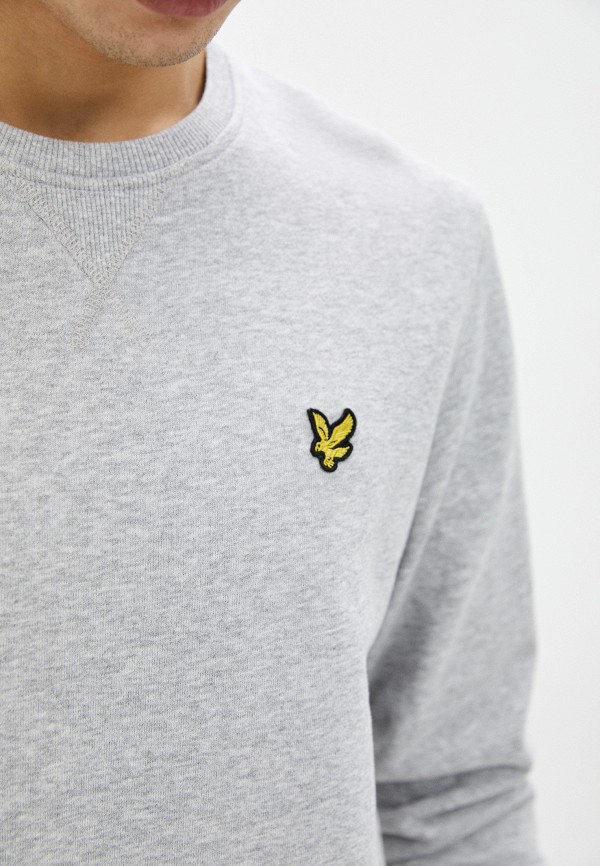 Свитшот Lyle & Scott цвет серый  Фото 4