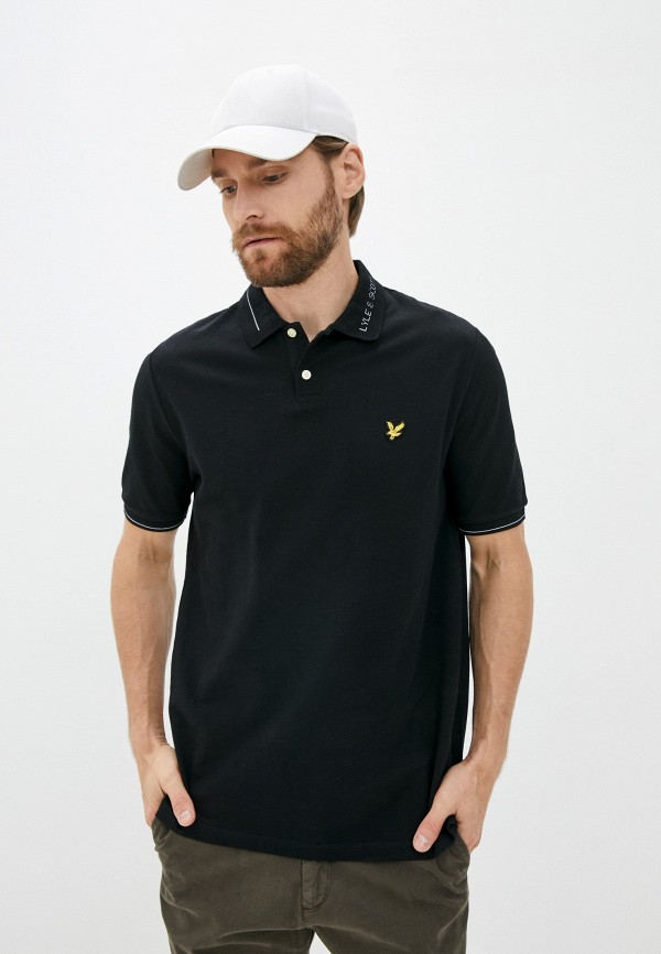 

Поло Lyle & Scott, Черный, Branded Ringer Polo