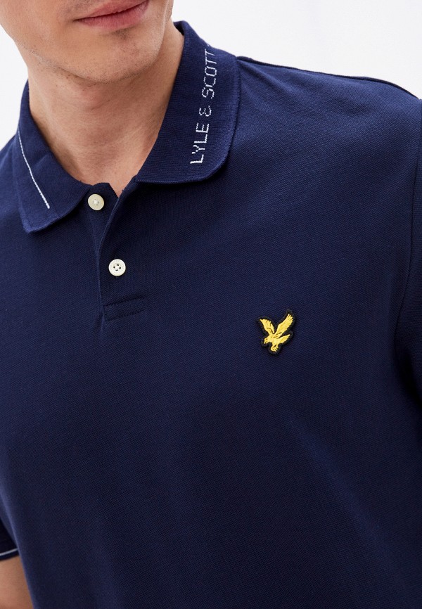

Поло Lyle & Scott, Синий, Branded Ringer Polo