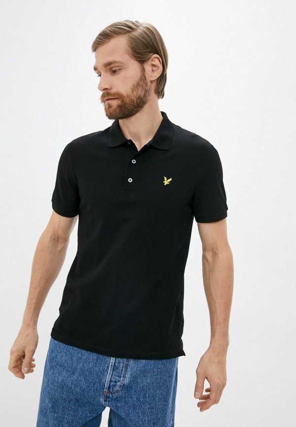 Поло Lyle & Scott цвет черный 