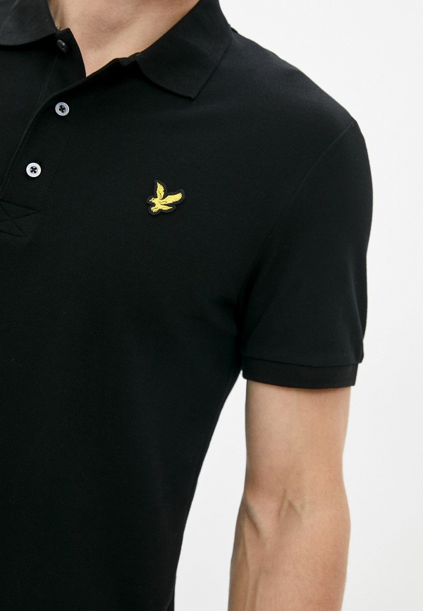 Поло Lyle & Scott цвет черный  Фото 3