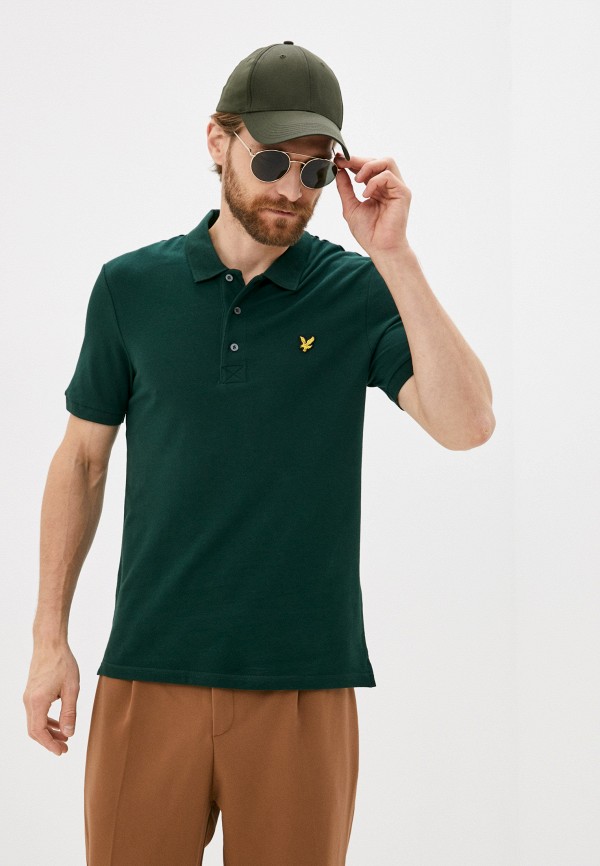 Поло Lyle & Scott цвет зеленый 