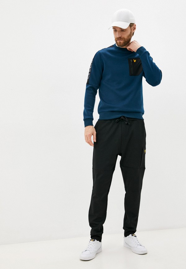 

Свитшот Lyle & Scott, Синий, Overlay Crew with Chest Pocket