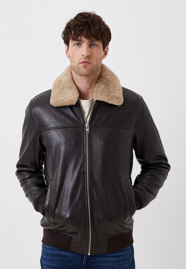 фото Куртка кожаная утепленная urban fashion for men