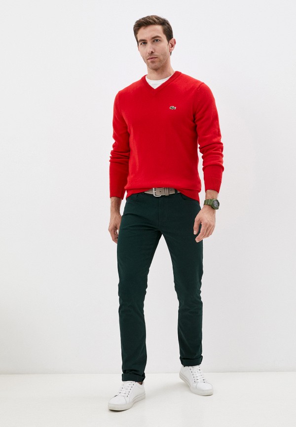 Пуловер Lacoste цвет красный  Фото 2
