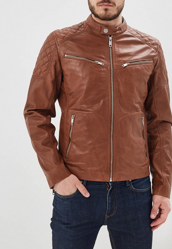 

Куртка кожаная Urban Fashion for Men, Коричневый