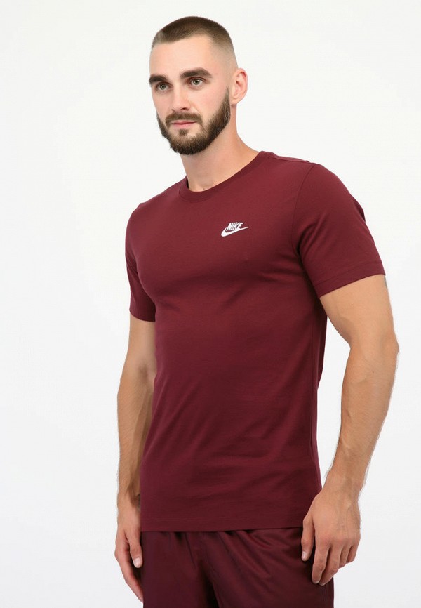 

Футболка спортивная Nike, M NSW CLUB TEE, Бордовый