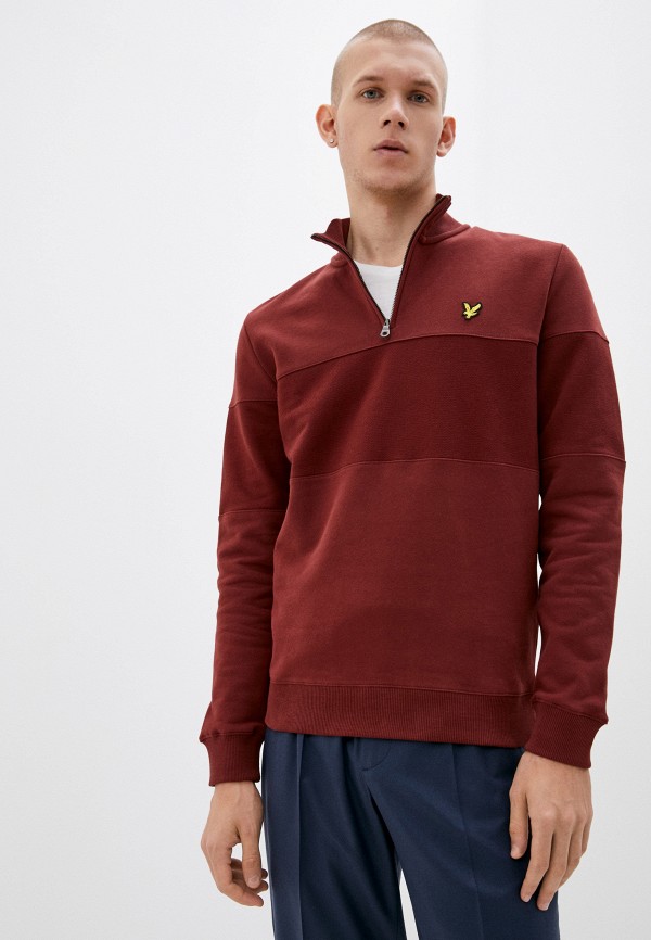 

Олимпийка Lyle & Scott, Бордовый, Contrast Panel Funnel Neck