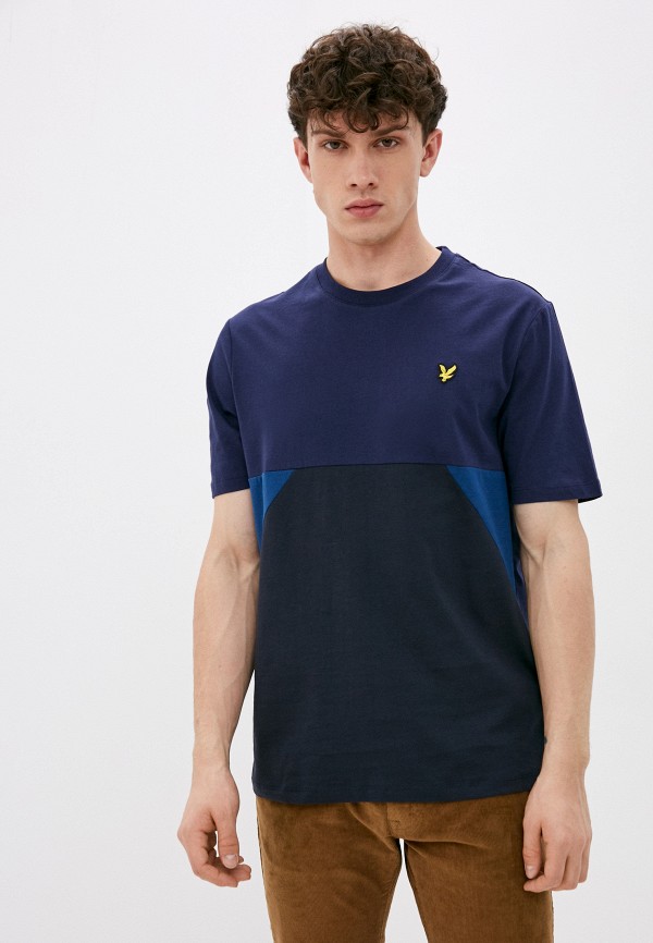 

Футболка Lyle & Scott, Синий, Trio Geo Panel T-shirt