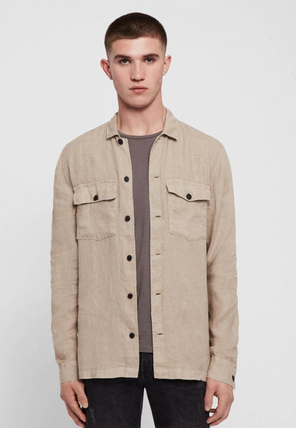 

Рубашка AllSaints, Бежевый, PENROSE LS