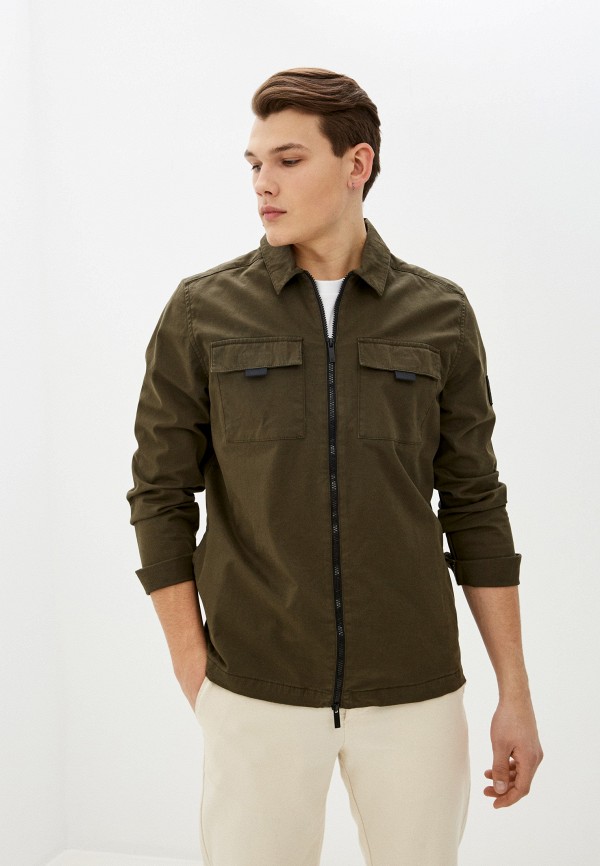 

Рубашка Lyle & Scott, Хаки, Zip Detail Overshirt