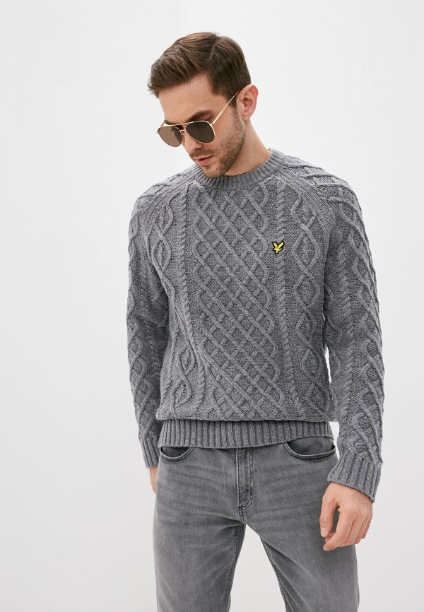 

Джемпер Lyle & Scott, Серый, Heavy Cable Knit Crew Neck