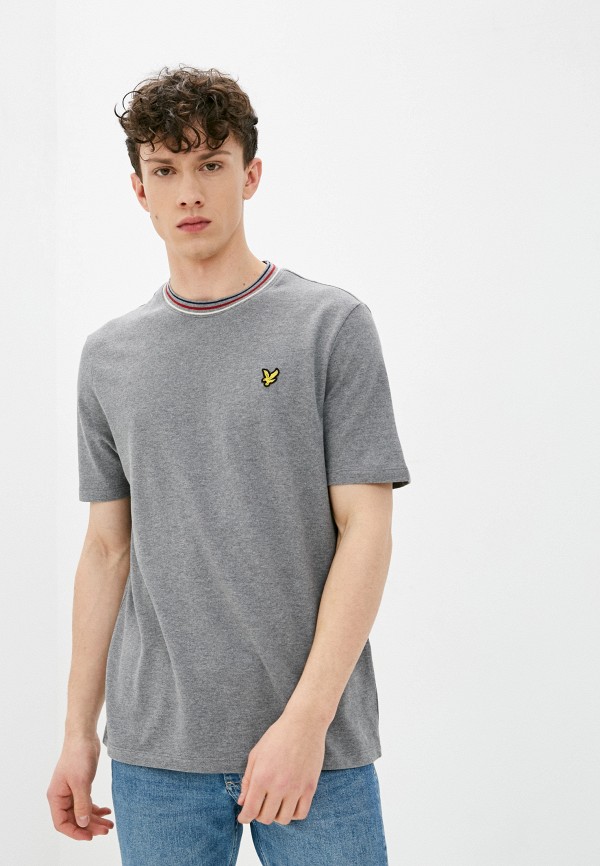 

Футболка Lyle & Scott, Серый, Striped Ringer T-shirt