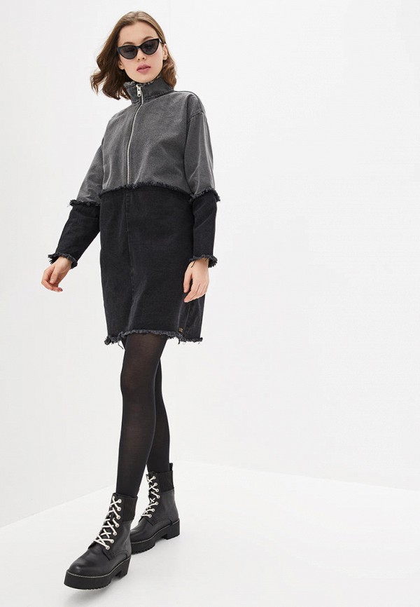 

Платье джинсовое WhyNotDenim, Серый, WhyNotDenim MP002XM20TKZ