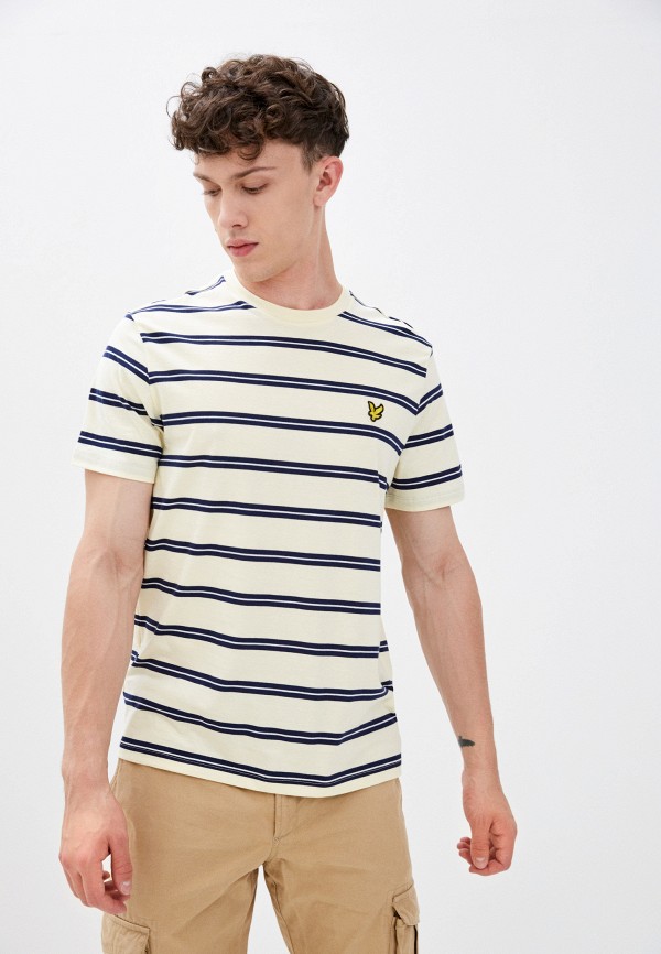 

Футболка Lyle & Scott, Желтый, Wide Double Stripe T-Shirt